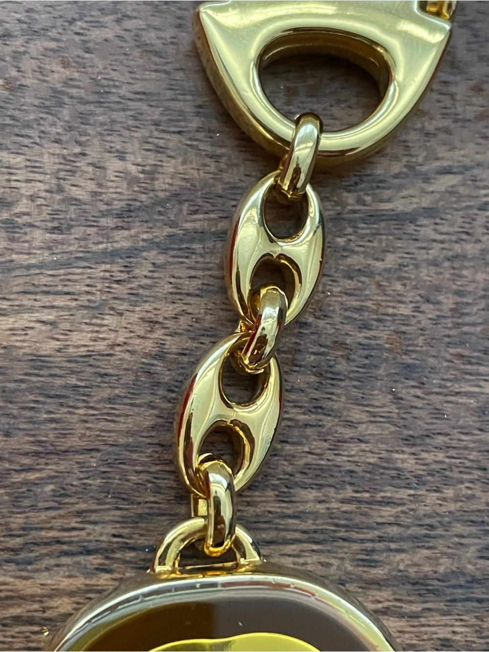GUCCI Vintage Marina Interlocking G Gold Tone Bag Charm/Keychain w/Box - Picture 9 of 11